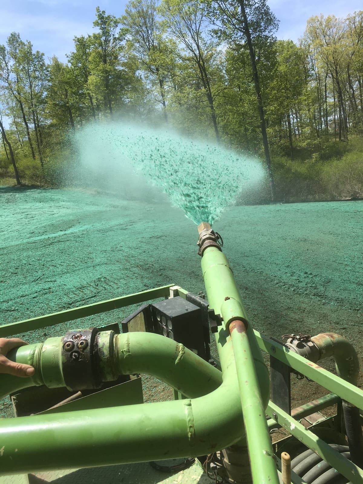 Hydroseeding spray application